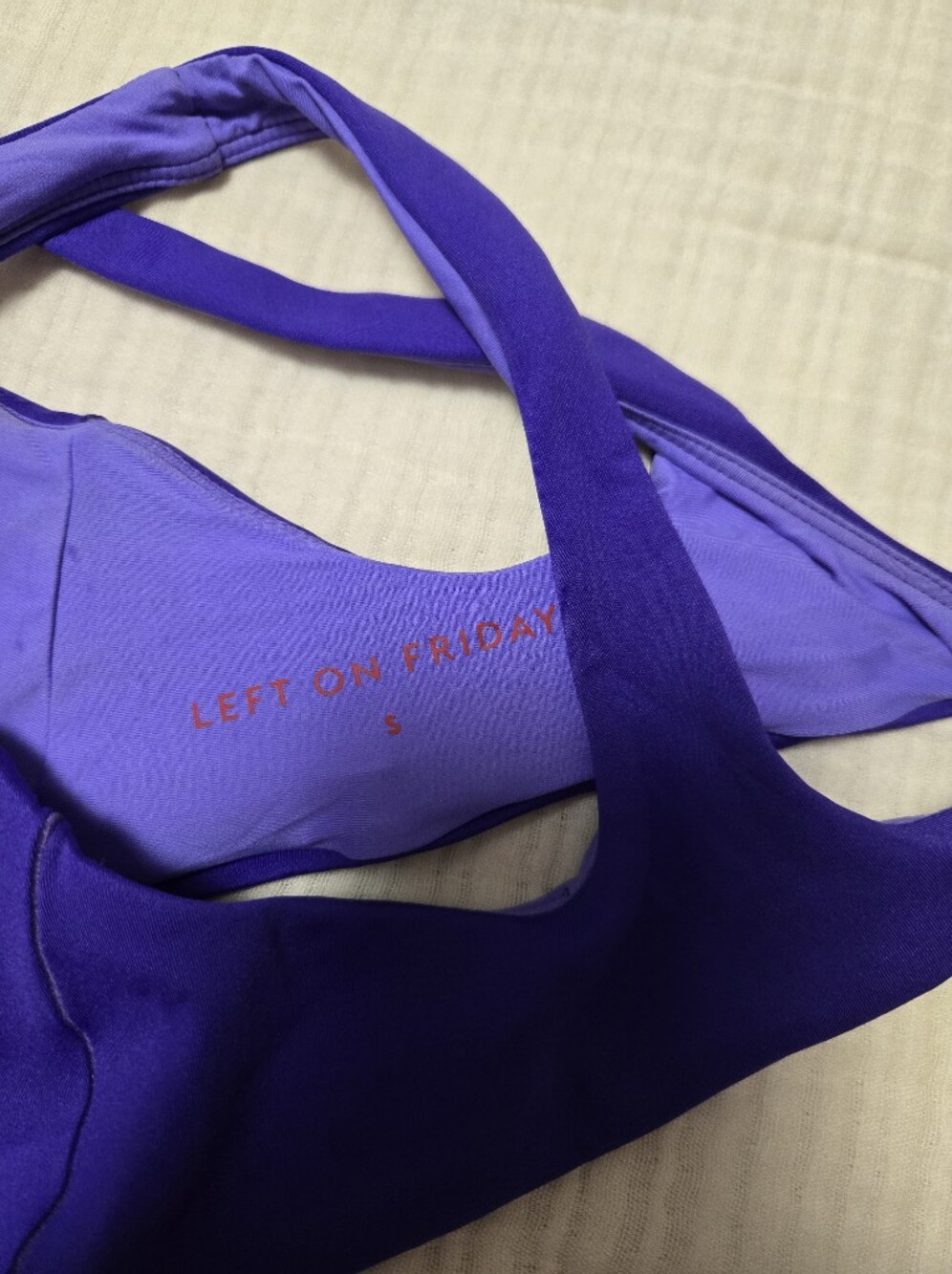 Left On Friday Women’s High-Waist Two-Piece Swim Set in Grape - Picture 3 of 4